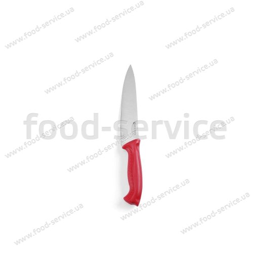 Ніж HACCP кухарський 180 мм червоний